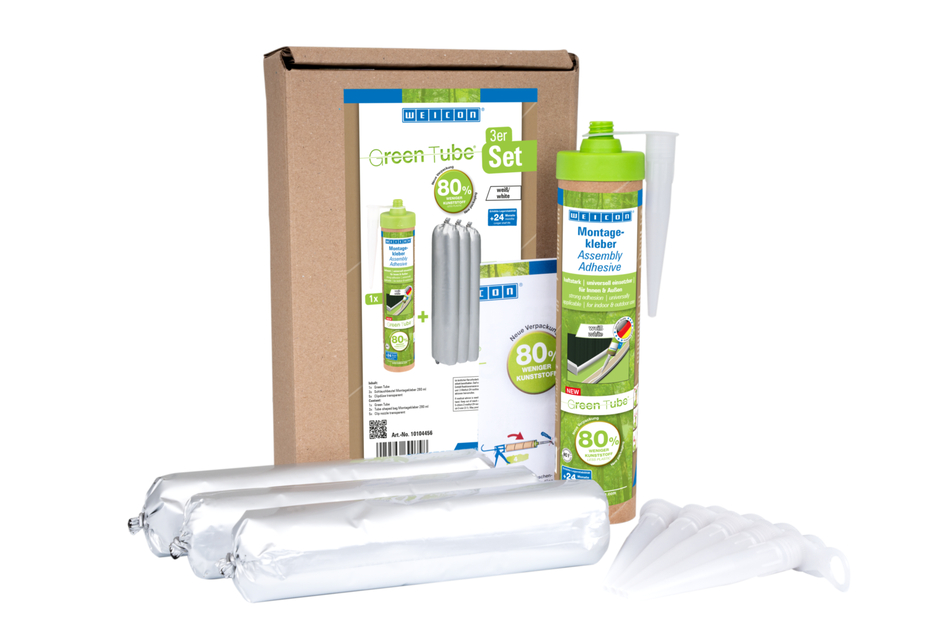 WEICON Green Tube Adhesivo de Montaje | potente adhesivo universal para interiores y exteriores