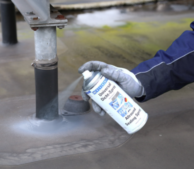 spray, sealant, can, pressure, glove