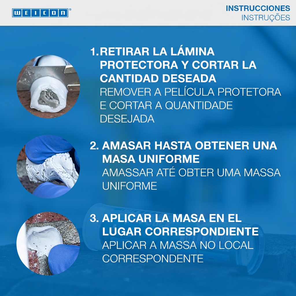 Masilla Reparadora Aqua | masilla de reparación para aplicación subacuática