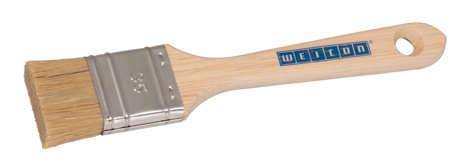Brocha plana corta 35, Plástico Metálico | short bristle brush for thick coatings