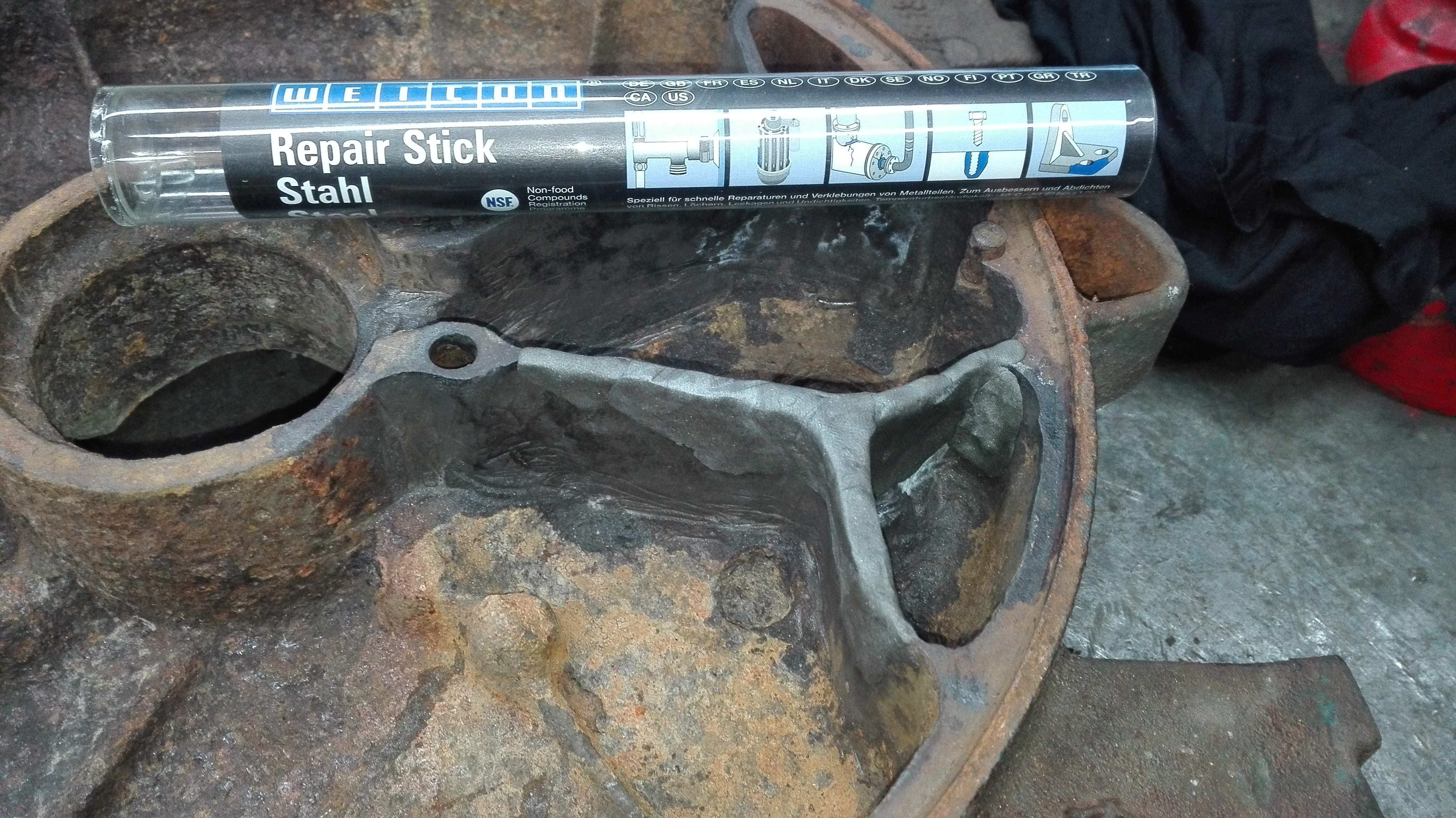 Masilla Reparadora Acero | masilla de reparación con aprobación de agua potable