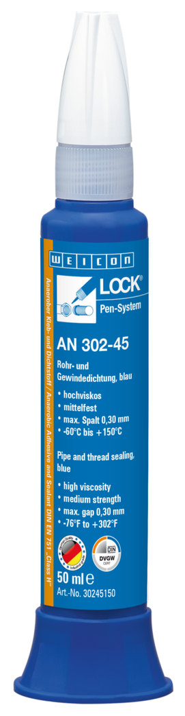 WEICONLOCK® AN 302-45 Sellado de Tubos y Bridas | para hilos gruesos, resistencia media, con aprobación DVGW