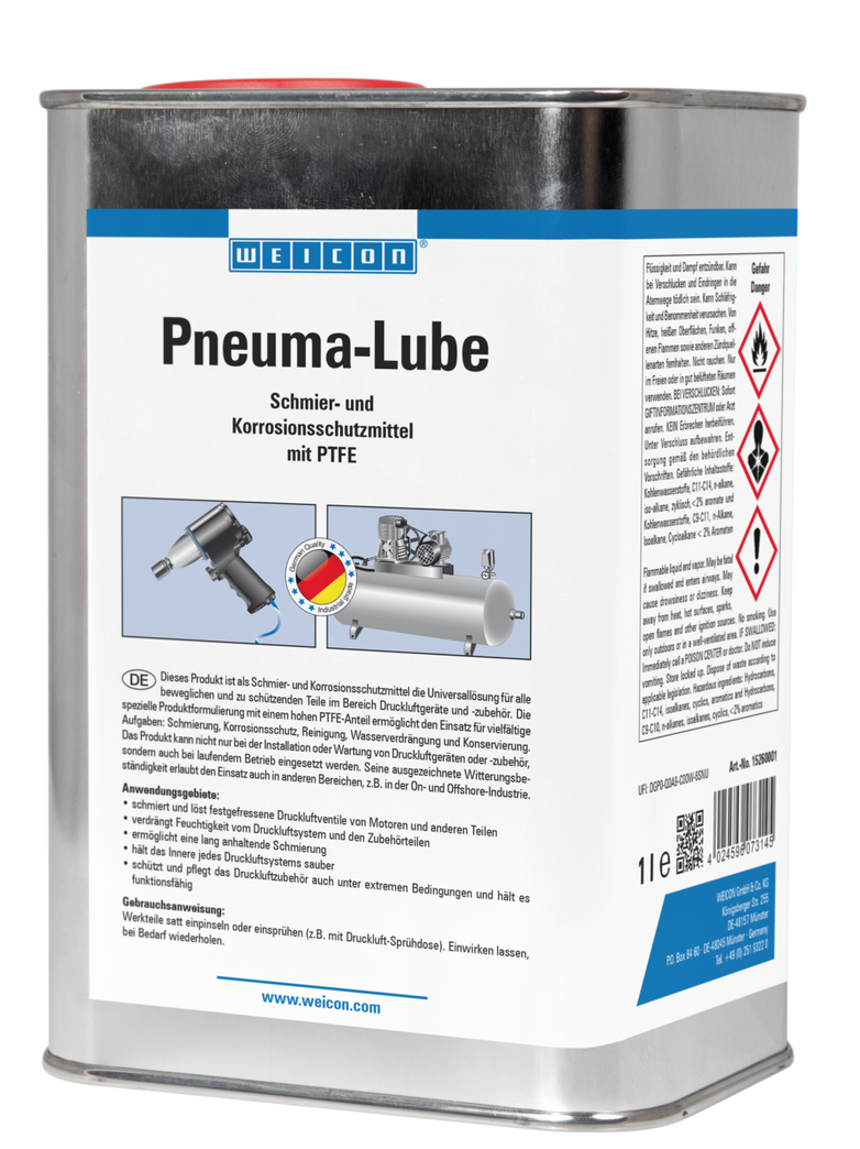 Pneuma-Lube | lubricante con PTFE para herramientas neumáticas Pneuma-Lube | lubricante con PTFE para herramientas neumáticas