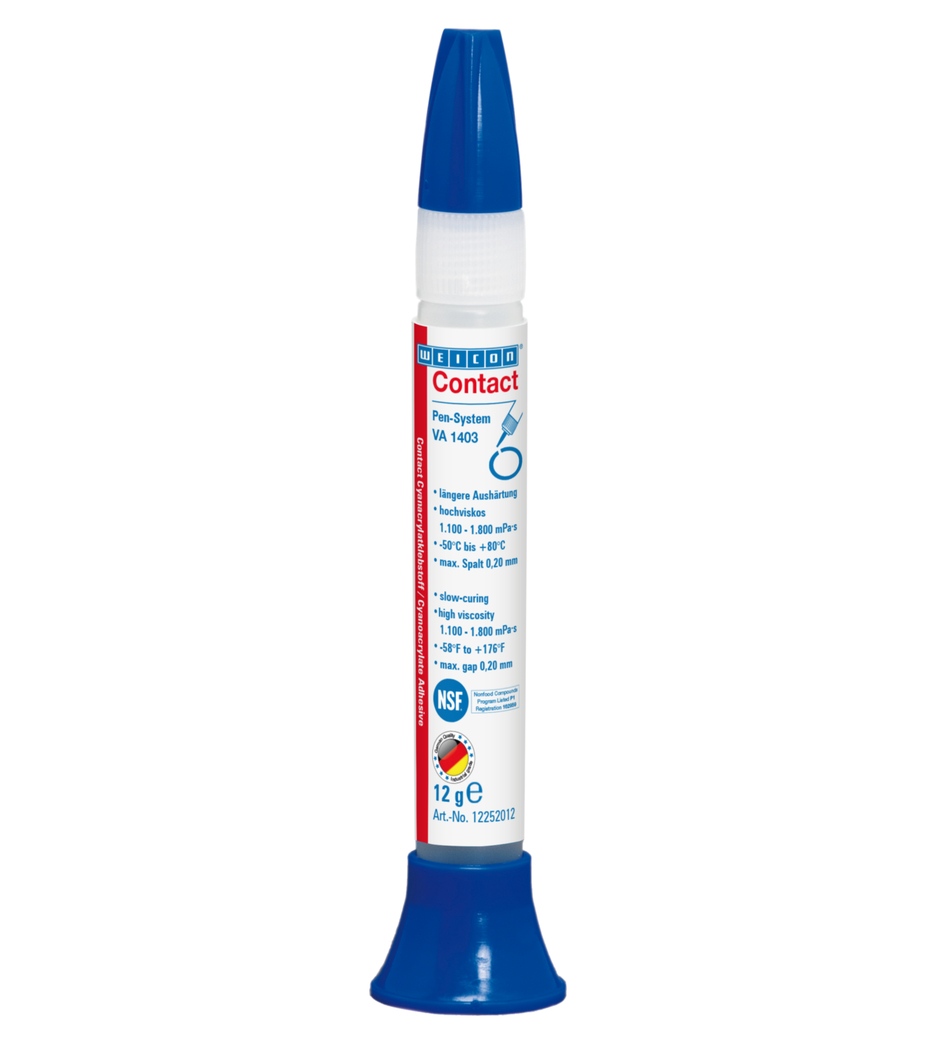 Contact VA 1403 Adhesivo de Cianoacrilato | adhesivo instantáneo resistente a la humedad con alta viscosidad