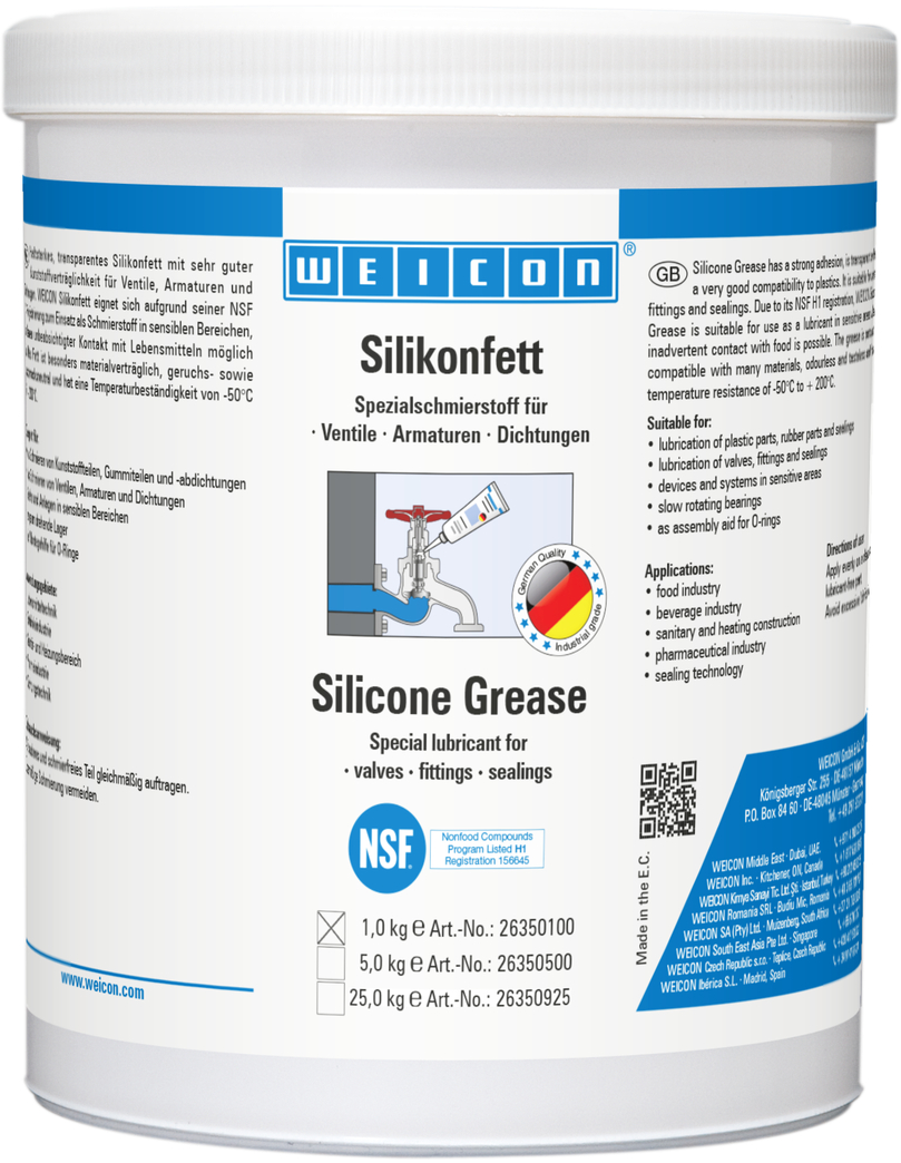 Grasa de Silicona | Grasa lubricante apta para la industria alimentaria
