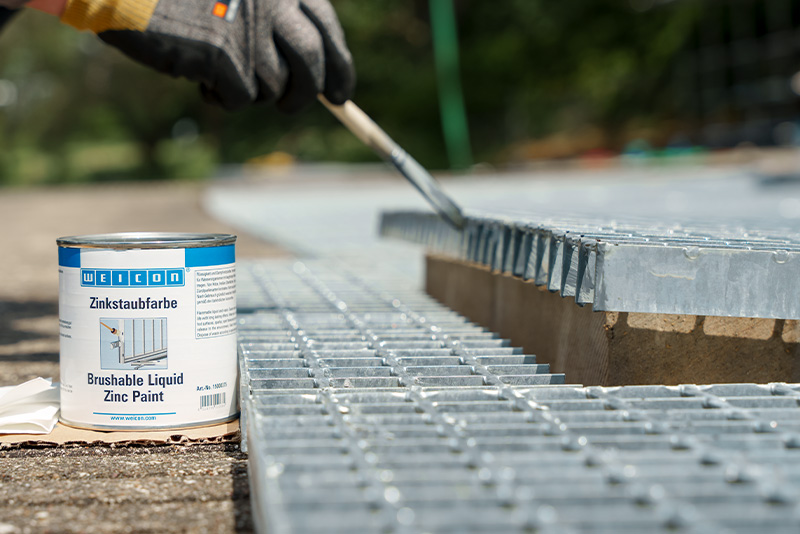 paint, zinc paint, brushable, metal grid, construction