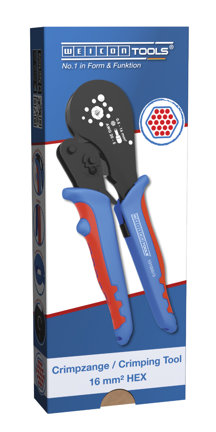 Herramienta de crimpado 16 mm² HEX