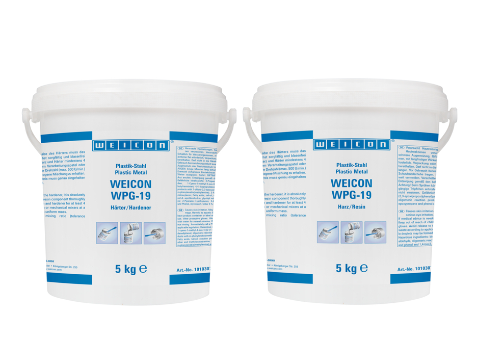 WEICON WPG-19 | Sistema de protección contra el desgaste: protege contra la erosión y la abrasión causadas por el impacto de partículas gruesas.