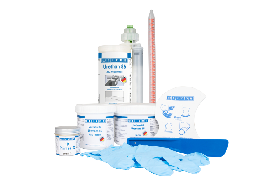 Kit Reparador de Correas | compuesto de reparación y revestimiento de poliurea para superficies de goma, paquete de trabajo