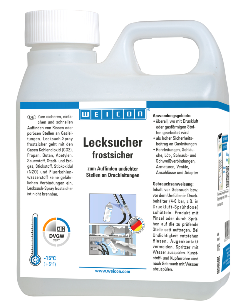 Spray Detector de Fugas «a prueba de heladas» | para localizar grietas en líneas de presión hasta -15 °C