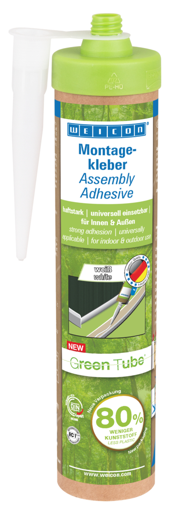 WEICON Green Tube Adhesivo de Montaje | potente adhesivo universal para interiores y exteriores