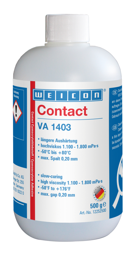 Contact VA 1403 Adhesivo de Cianoacrilato | adhesivo instantáneo resistente a la humedad con alta viscosidad