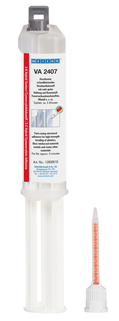 VA 2407 Adhesivo estructural bicomponente | two-component cyanoacrylate, high gap bridging