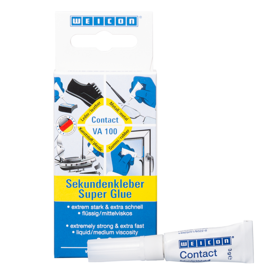 VA 100 Adhesivo de cianoacrilato | adhesivo instantáneo para metal, plástico y caucho VA 100 Adhesivo de cianoacrilato | adhesivo instantáneo para metal, plástico y caucho