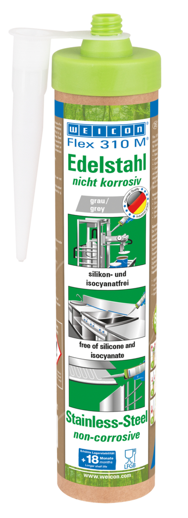 Flex 310 M® Acero Inoxidable | adhesivo y sellador con alta resistencia inicial y aspecto metálico, a base de MS-Polymer