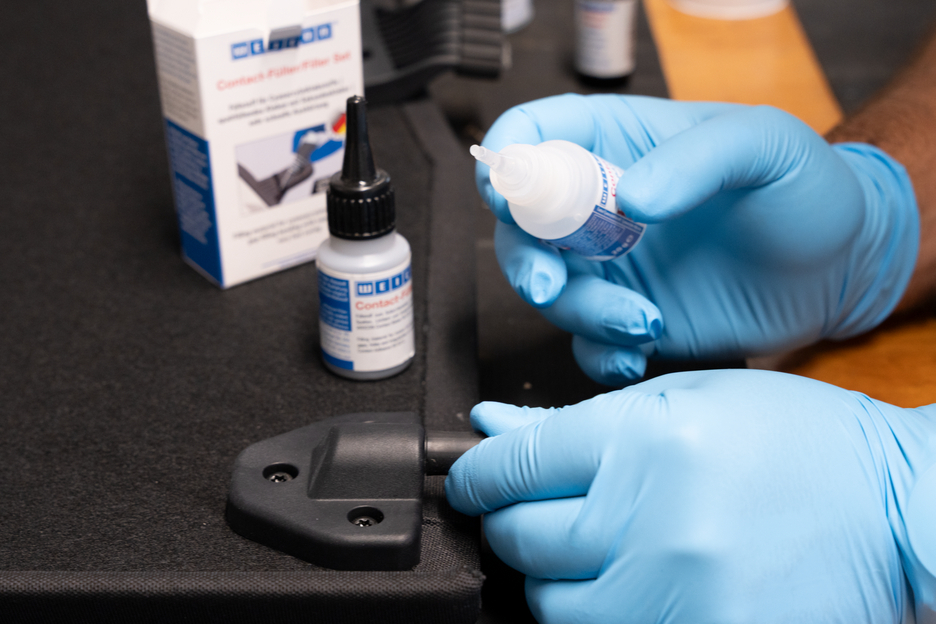 Material de Relleno Set | transparent special filler and cyanoacrylate adhesive Contact VA 8312