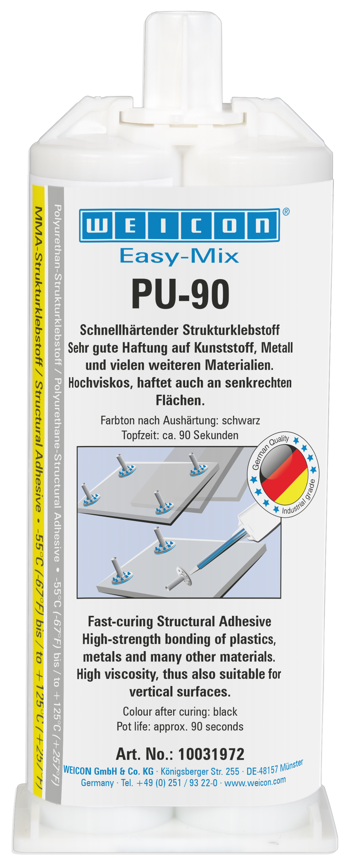 Easy-Mix PU-90 Adhesivo de Poliuretano | adhesivo de poliuretano, alta resistencia, pot life aprox. 90 segundos