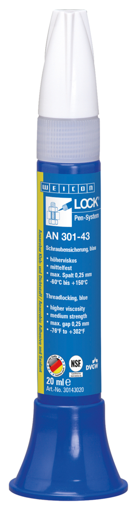 WEICONLOCK® AN 301-43 Fijación de Tornillos | resistencia media, con aprobación de agua potable WEICONLOCK® AN 301-43 Fijación de Tornillos | resistencia media, con aprobación de agua potable