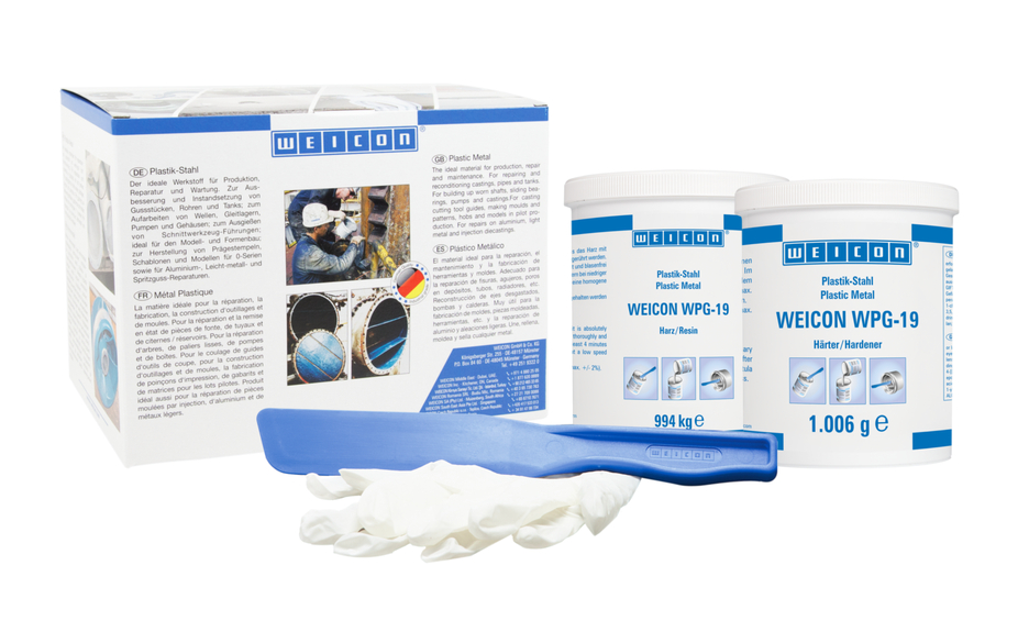 WEICON WPG-19 | Sistema de protección contra el desgaste: protege contra la erosión y la abrasión causadas por el impacto de partículas gruesas.