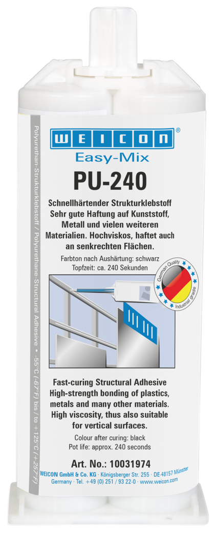 Easy-Mix PU-240 Adhesivo de Poliuretano | adhesivo de poliuretano, alta resistencia, vida útil de aproximadamente 240 segundos