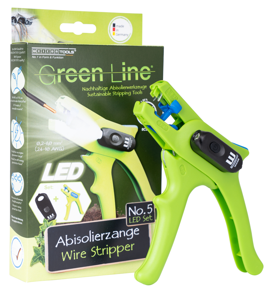 Set Tenaza Pelacables No. 5 Green Line LED