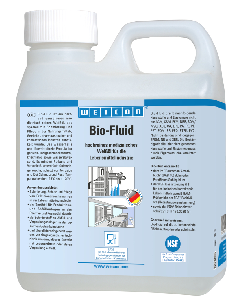 Bio-Fluid | aceite lubricante y de cuidado para el sector alimentario NSF H1