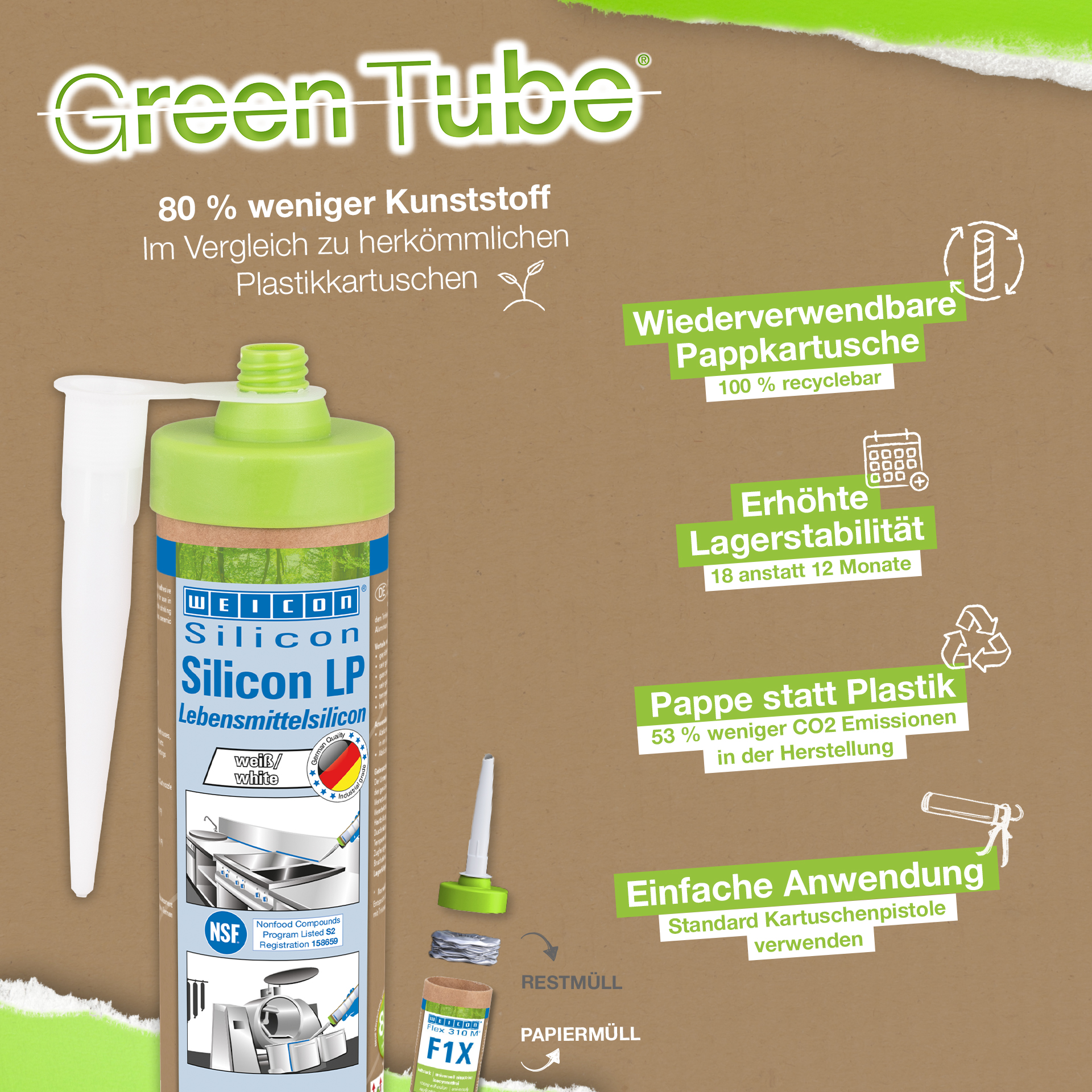Silicona LP | sellador de elasticidad permanente para el sector de la alimentación y el agua potable