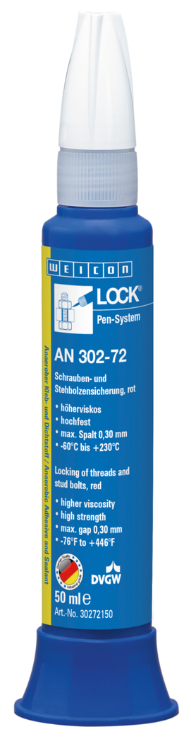 WEICONLOCK® AN 302-72 Fijación de Tornillos y Espárragos | alta resistencia, mayor viscosidad, con aprobación de agua potable