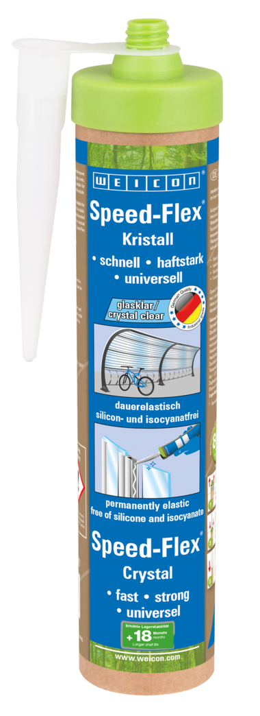 Speed-Flex Adhesivo/Sellador Cristal | adhesivo y sellador para uniones cristalinas, a base de MS-Polymer