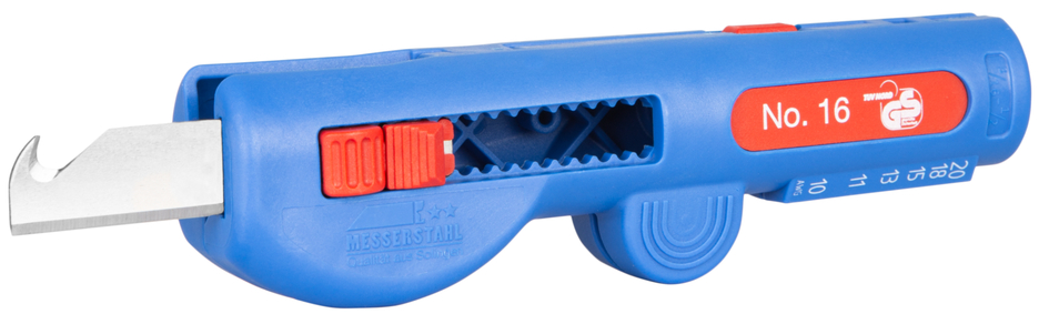 Pelador Multifuncional No. 16 | pelador multifuncional, rango de trabajo pelar 0,5 - 6,0 mm² / pelar 8 - 13 mm Ø Pelador Multifuncional No. 16 | pelador multifuncional, rango de trabajo pelar 0,5 - 6,0 mm² / pelar 8 - 13 mm Ø