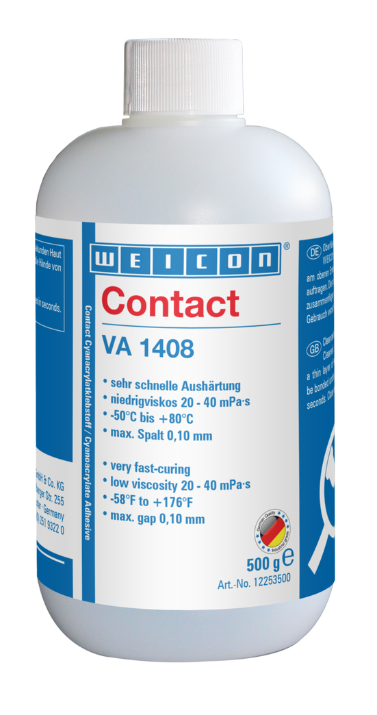 VA 1408 Adhesivo de cianoacrilato | adhesivo instantáneo resistente a la humedad con baja viscosidad