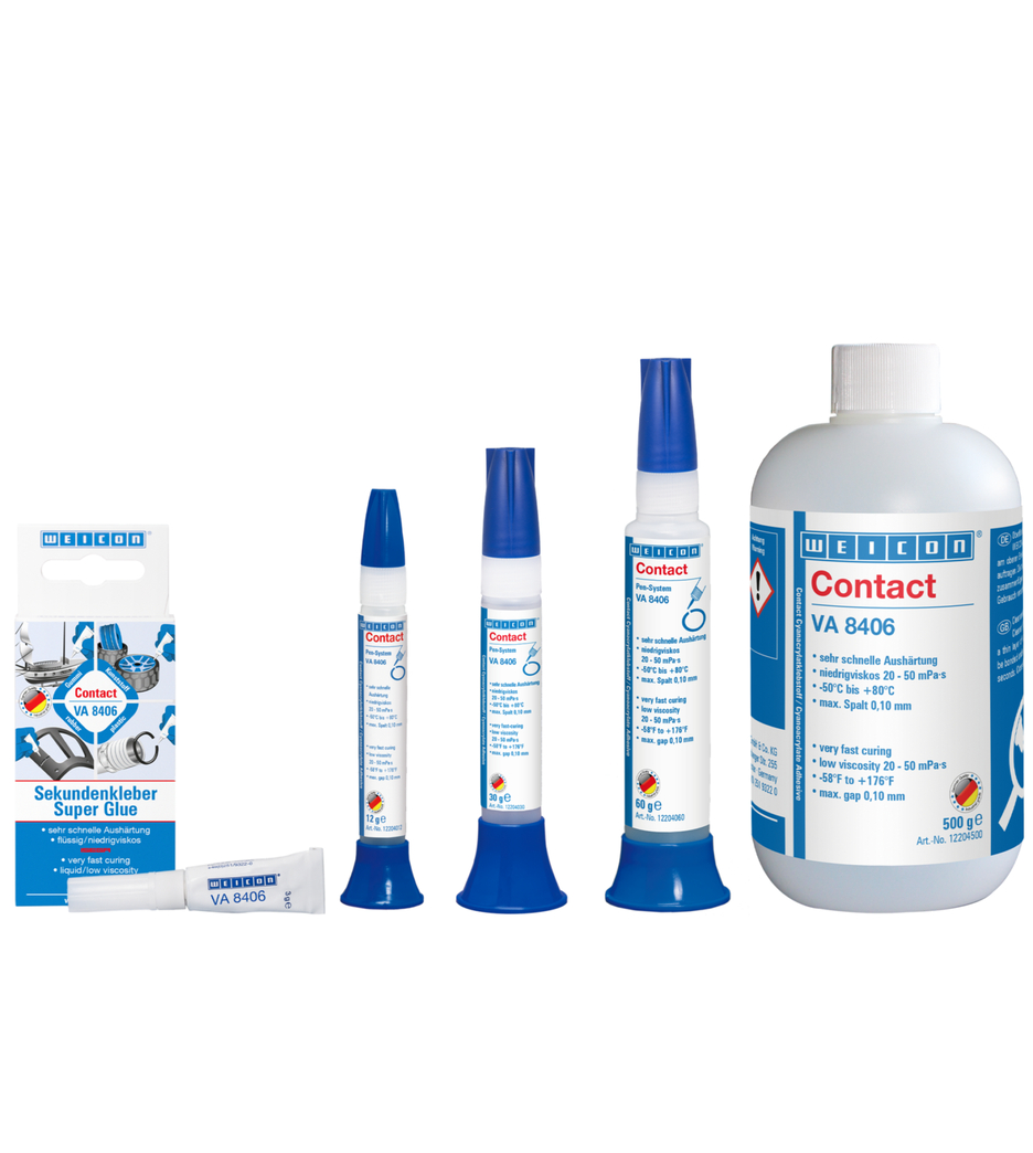 VA 8406 Adhesivo de cianoacrilato | Adhesivo para fijaciones y pegados rápidos