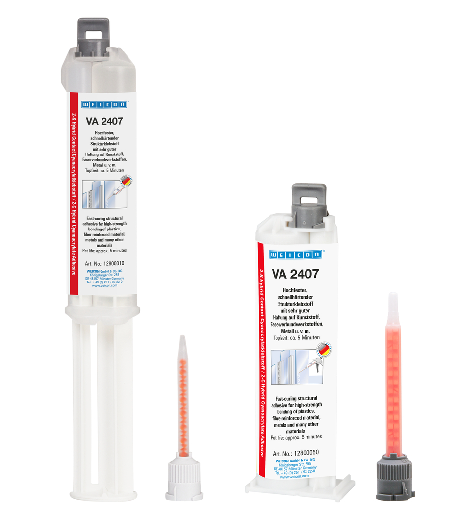 VA 2407 Adhesivo estructural bicomponente | two-component cyanoacrylate, high gap bridging