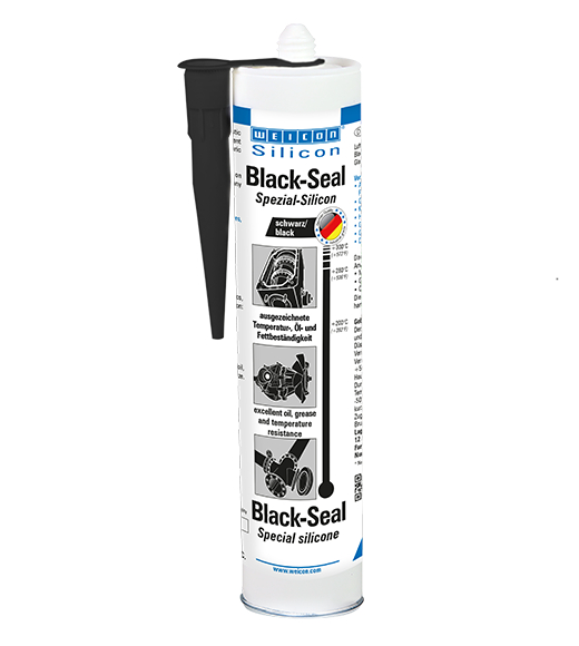 Black-Seal Silicona Especial | sellador permanentemente elástico para zonas resistentes al aceite o la grasa