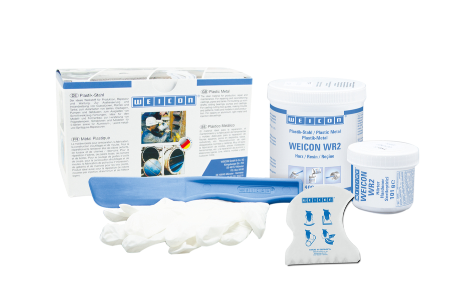 WEICON WR2 | sistema de resina epoxi con relleno mineral para reparaciones y compensación de huecos