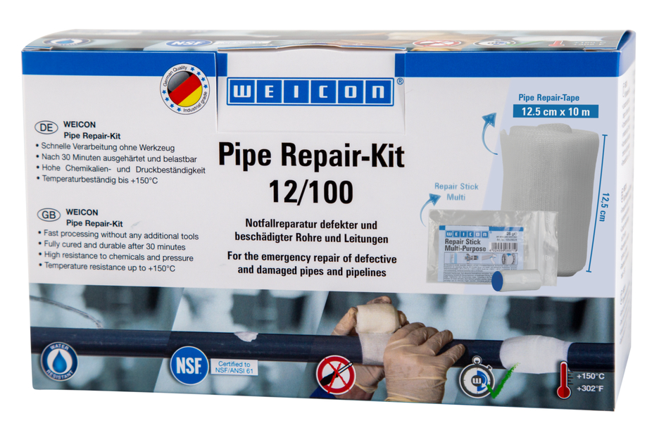 Pipe Repair-Kit | para reparaciones urgentes de tuberías y conductos dañados