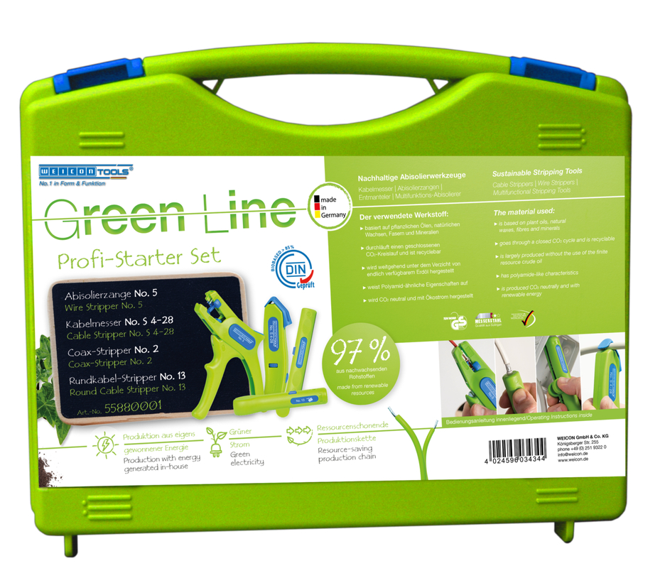 Starter Set Pro Green Line | 4-piece stripping set for house installations