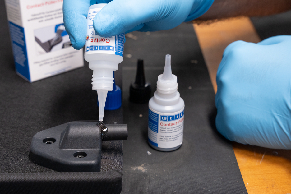 Material de Relleno Set | transparent special filler and cyanoacrylate adhesive Contact VA 8312