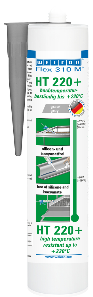 WEICON Flex 310 M HT 220+ | adhesive and sealant based on MS polymer with very high initial adhesion, temperature-resistant up to 220°C