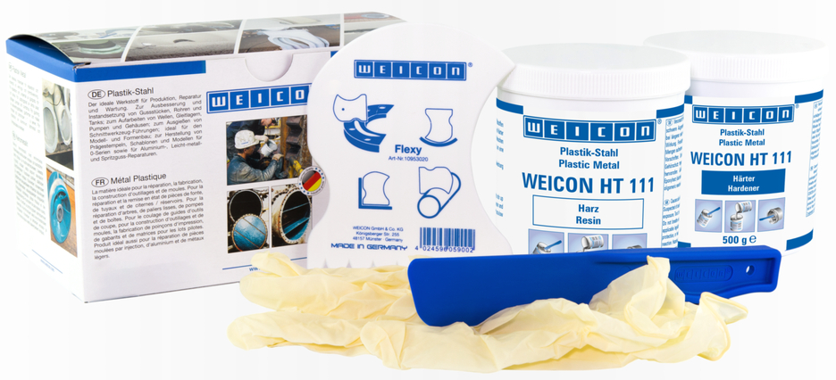 WEICON HT 111 | Sistema de resina epoxi resistente a las altas temperaturas para reparaciones y moldeo