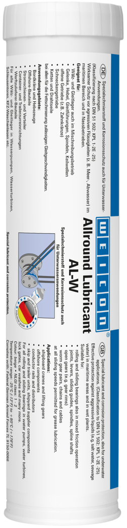 AL-W Grasa de Alto Rendimiento | Lubricante especial también para aplicaciones subacuáticas AL-W Grasa de Alto Rendimiento | Lubricante especial también para aplicaciones subacuáticas