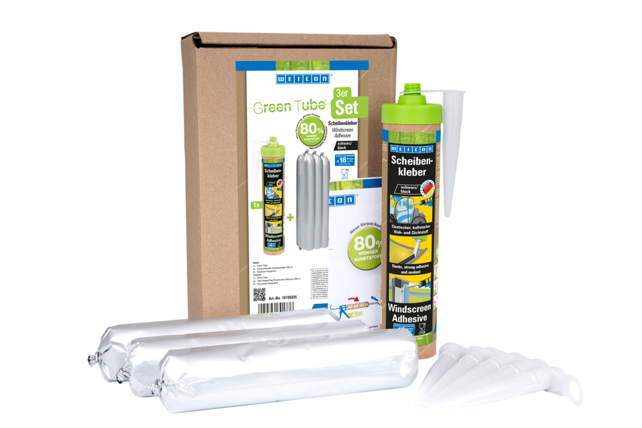 Adhesivo para Cristales | para el montaje de cristales y ventanas, en envase Presspack para trabajar sin fatiga