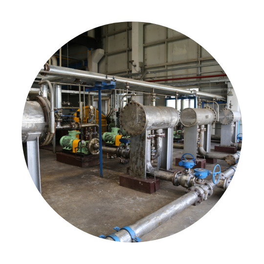 Planta de energía desde dentro