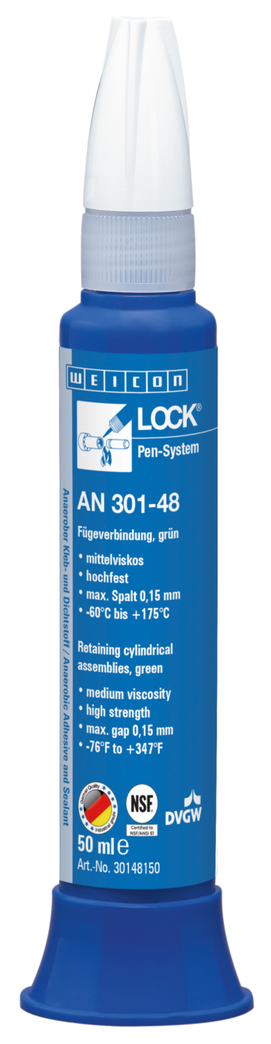 WEICONLOCK® AN 301-48 Retención de Piezas Cilíndricas | alta resistencia, con aprobación de agua potable WEICONLOCK® AN 301-48 Retención de Piezas Cilíndricas | alta resistencia, con aprobación de agua potable