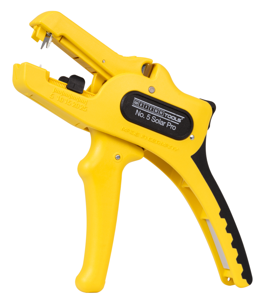 Tenaza Pelacable No. 5 Solar Pro | Para desaislar y pelar cables fotovoltaicos comunes con una sección transversal de 1,5-10 mm². Tenaza Pelacable No. 5 Solar Pro | Para desaislar y pelar cables fotovoltaicos comunes con una sección transversal de 1,5-10 mm².