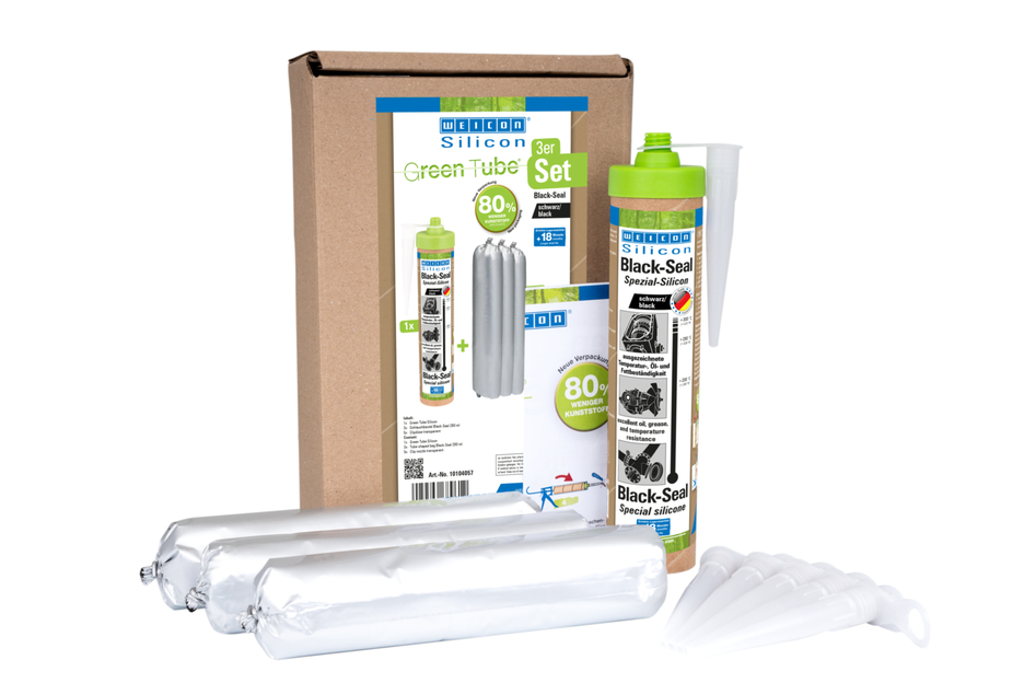 Black-Seal Silicona Especial | sellador permanentemente elástico para zonas resistentes al aceite o la grasa Black-Seal Silicona Especial | sellador permanentemente elástico para zonas resistentes al aceite o la grasa