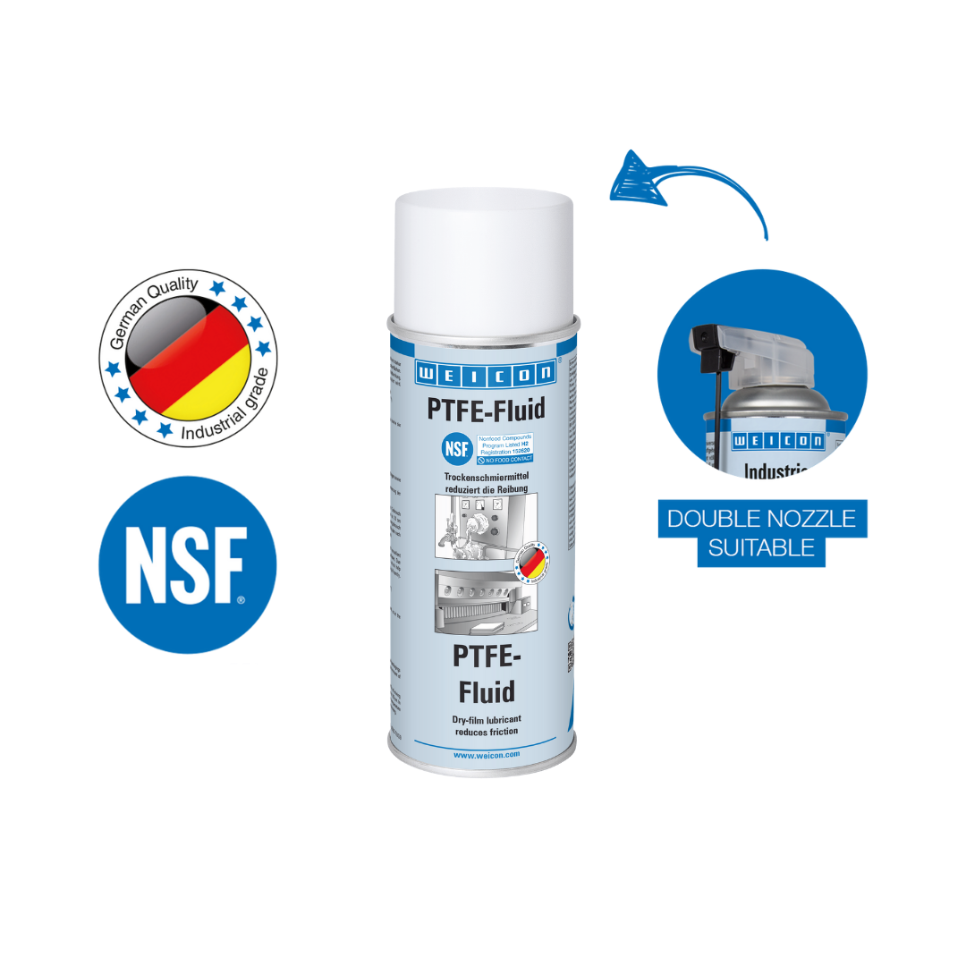 PTFE-Fluid | aceite lubricante seco sin grasa para el sector alimentario NSF H2