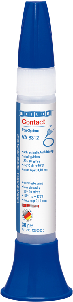 VA 8312 Adhesivo de cianoacrilato | adhesivo instantáneo para el sector alimentario, así como para elastómeros EPDM y caucho VA 8312 Adhesivo de cianoacrilato | adhesivo instantáneo para el sector alimentario, así como para elastómeros EPDM y caucho
