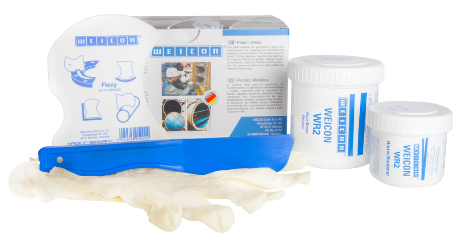 WEICON WR2 | sistema de resina epoxi con relleno mineral para reparaciones y compensación de huecos WEICON WR2 | sistema de resina epoxi con relleno mineral para reparaciones y compensación de huecos