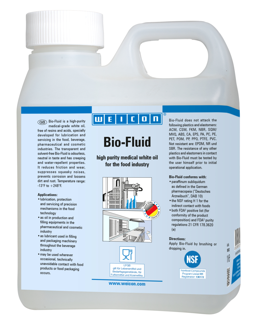 Bio-Fluid | Aceite lubricante y de mantenimiento para la industria alimentaria NSF H1